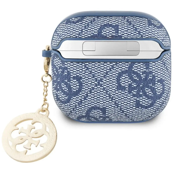 Guess 4G Strass Charm Case за AirPods 4 - син