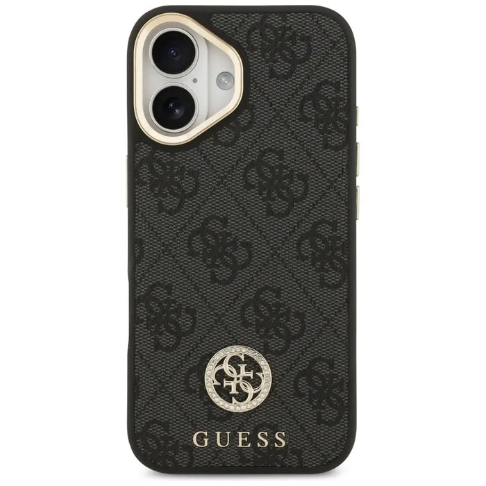 Guess 4G Strass Logo & Big Strap Metal Buttons MagSafe Case