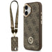 Guess 4G Strass Logo & Big Strap Metal Buttons MagSafe Case