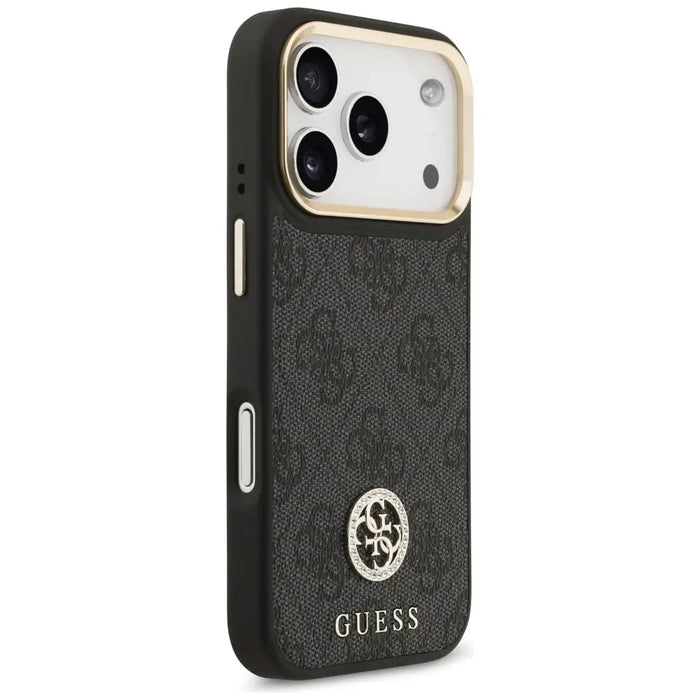 Guess 4G Strass Logo & Big Strap Metal Buttons MagSafe Case