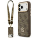 Guess 4G Strass Logo & Big Strap Metal Buttons MagSafe Case