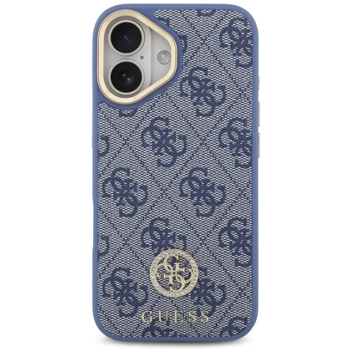 Guess 4G Strass Logo & Big Strap Metal Buttons MagSafe Case