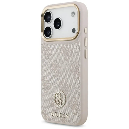 Guess 4G Strass Logo & Big Strap Metal Buttons MagSafe Case