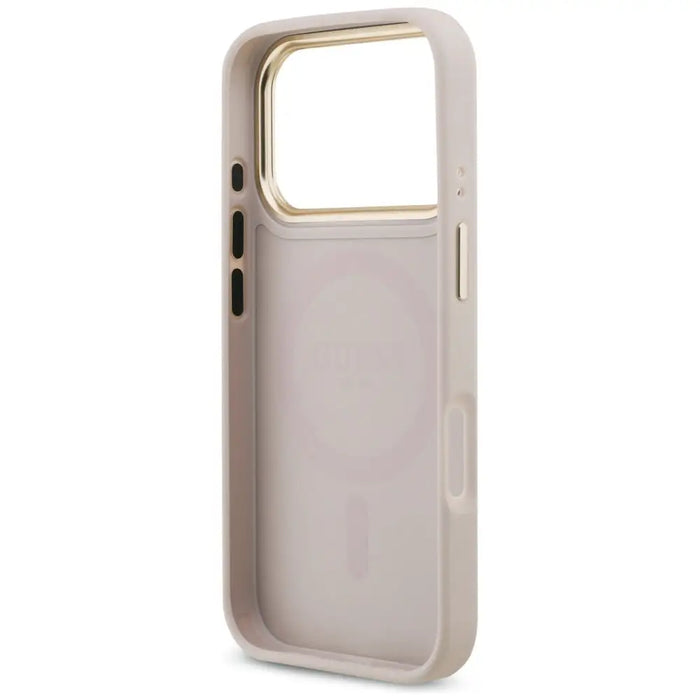 Guess 4G Strass Logo & Big Strap Metal Buttons MagSafe Case