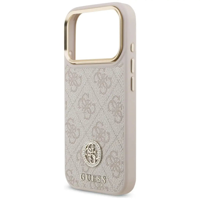 Guess 4G Strass Logo & Big Strap Metal Buttons MagSafe Case