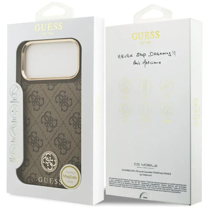 Guess 4G Strass Logo MagSafe Case за iPhone 17 Pro Max