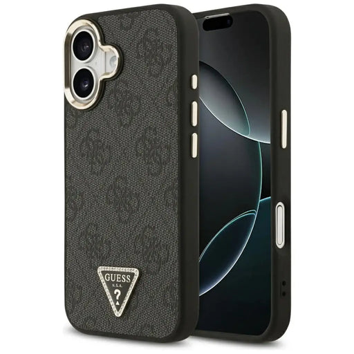 Guess 4G Triangle Logo MagSafe Case за iPhone 17 - черен