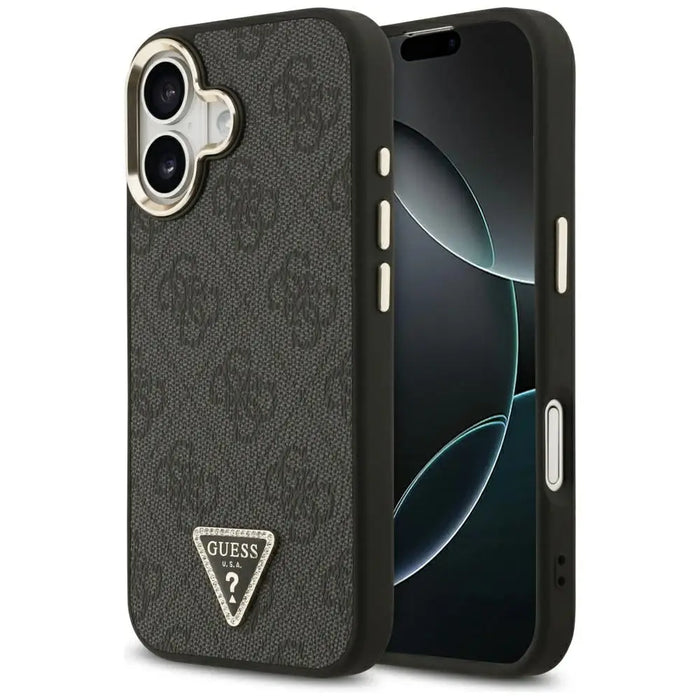 Guess 4G Triangle Logo MagSafe Case за iPhone 17 - черен