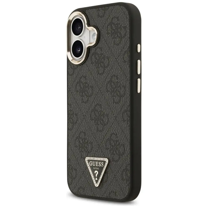 Guess 4G Triangle Logo MagSafe Case за iPhone 17 - черен