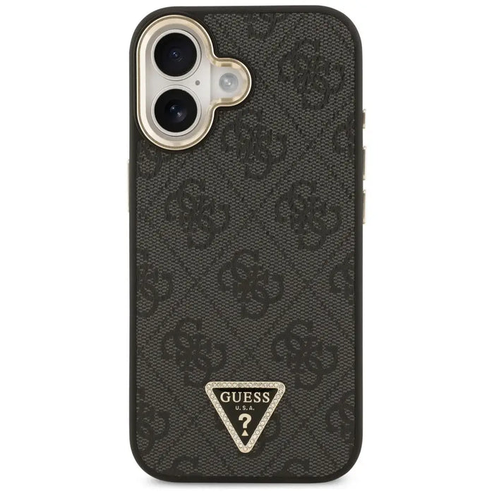 Guess 4G Triangle Logo MagSafe Case за iPhone 17 - черен