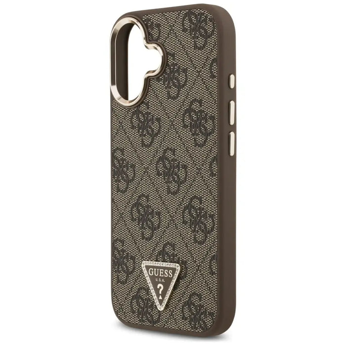 Guess 4G Triangle Logo MagSafe Case за iPhone 17 - кафяво