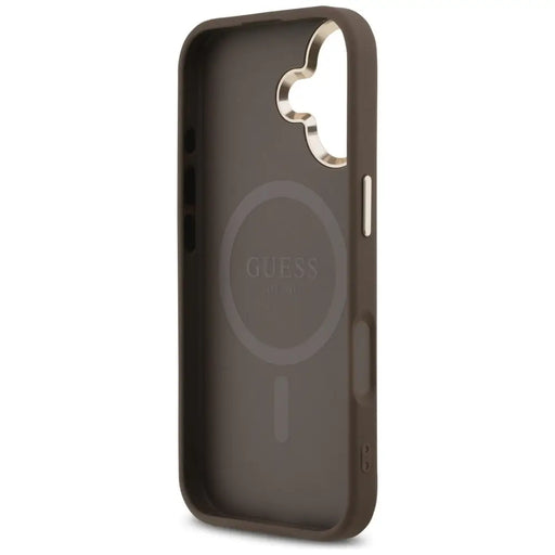 Guess 4G Triangle Logo MagSafe Case за iPhone 17 - кафяво