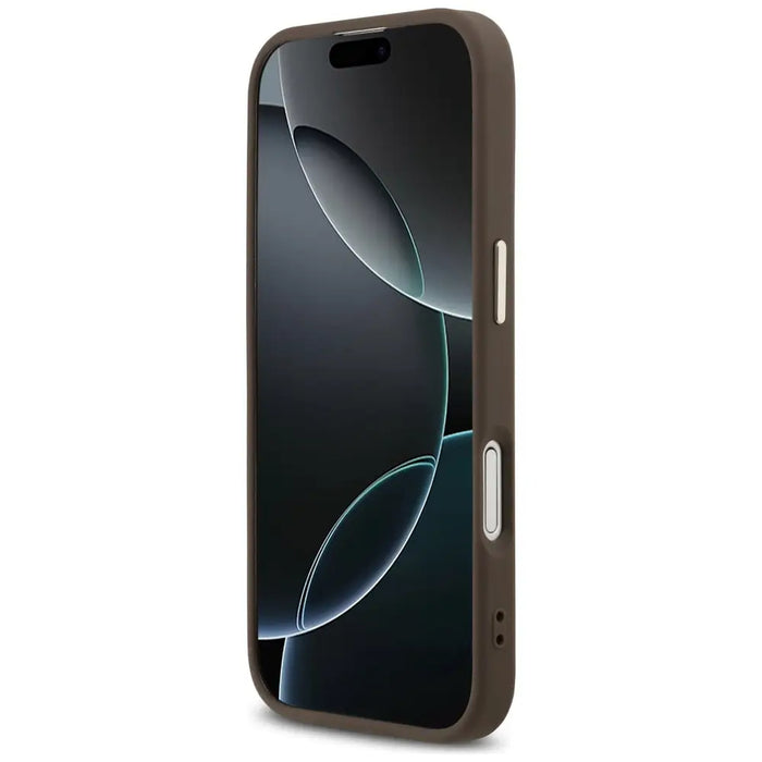 Guess 4G Triangle Logo MagSafe Case за iPhone 17 - кафяво