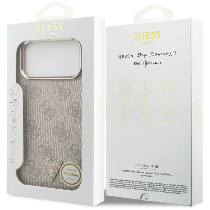 Guess 4G Triangle Logo MagSafe Case за iPhone 17 Pro Max