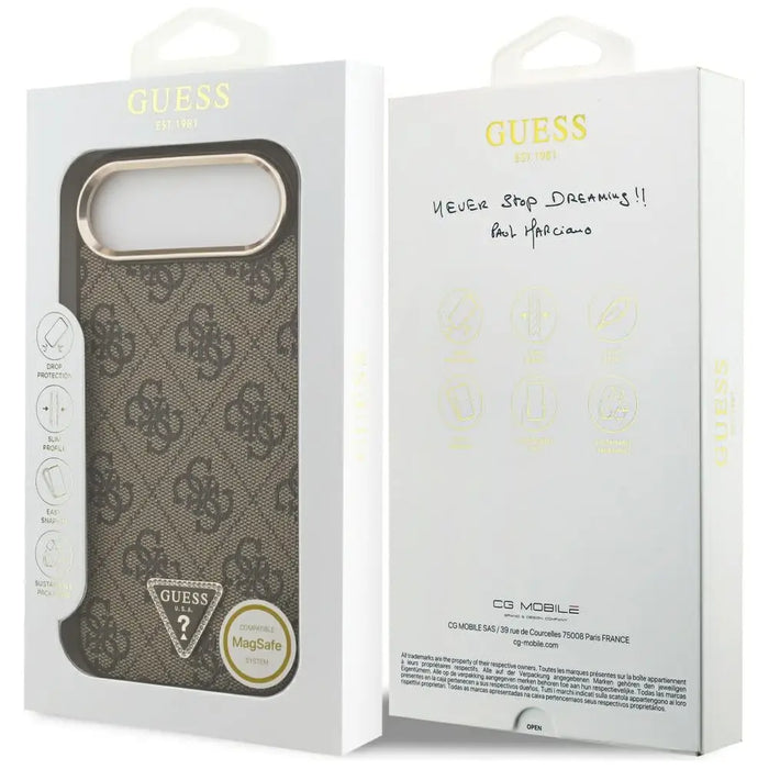 Guess 4G Triangle Logo MagSafe калъф за iPhone Air Brown