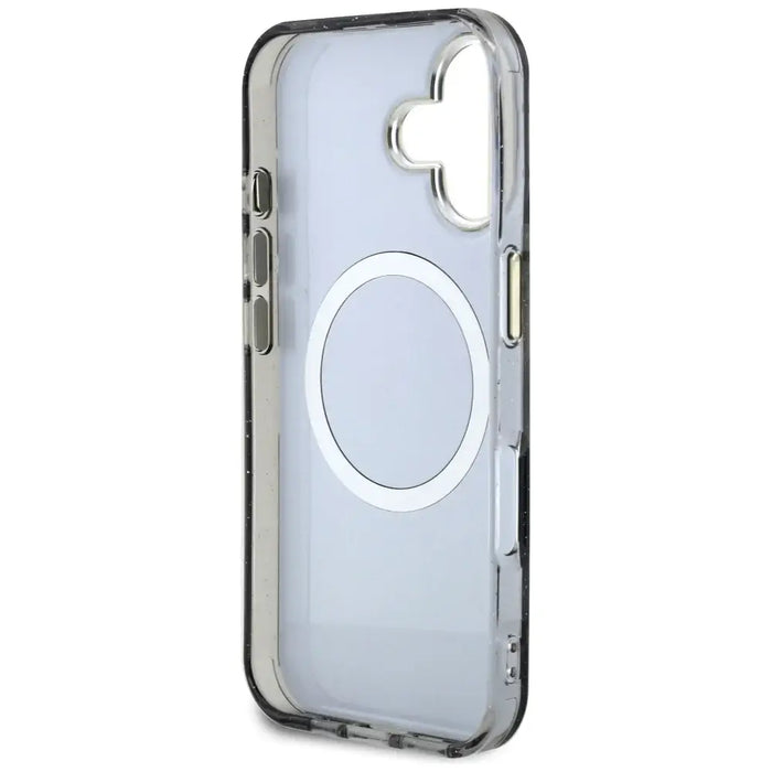 Guess Glitter Flowers Triangle Buttons MagSafe калъф