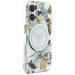 Guess Glitter Flowers Triangle Buttons MagSafe калъф