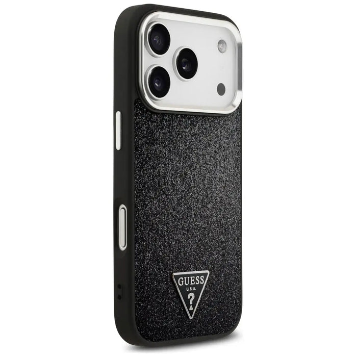 Guess Glitter Triangle Logo MagSafe Case за iPhone 17 Pro