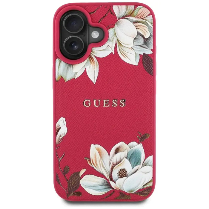 Guess Grained Printed Flower Pattern MagSafe калъф