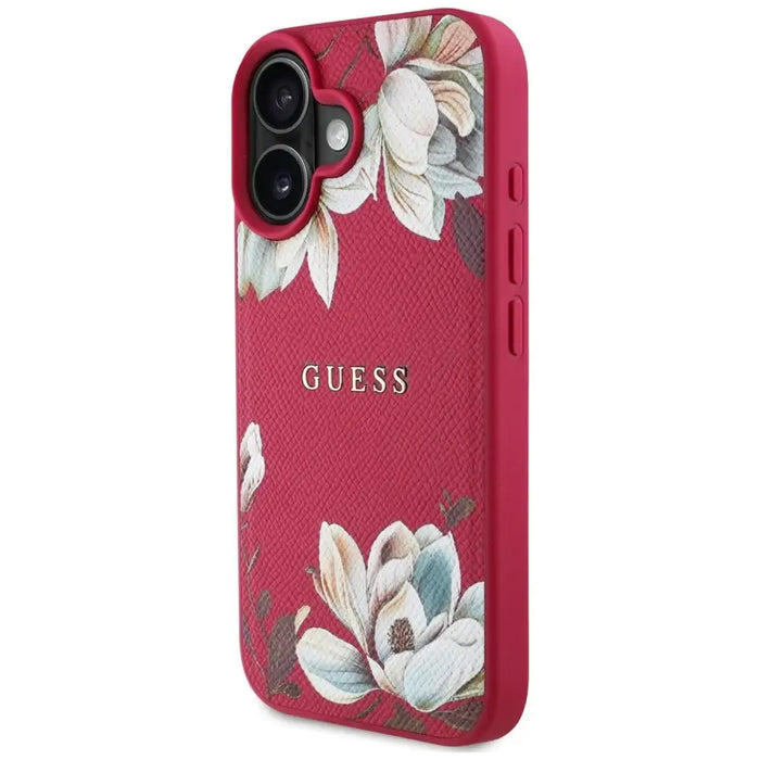 Guess Grained Printed Flower Pattern MagSafe калъф