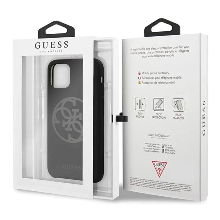 Guess GUHCN58LS4GBK iPhone 11 Pro черен/черен твърд калъф