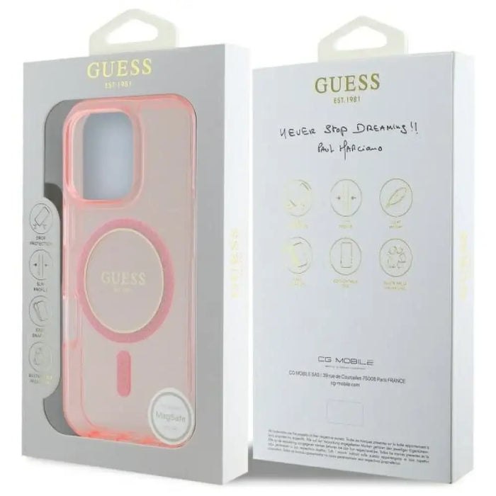 Guess GUHMP16LHFGEREP iPhone 16 Pro 6.3’’ розов/розов твърд