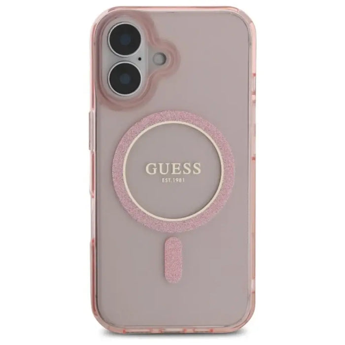 Guess GUHMP16SHFGEREP iPhone 16 6.1’’ розов/розов твърд