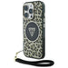 Guess HC IML Leopard Triangle Cord Strap MagSafe Case