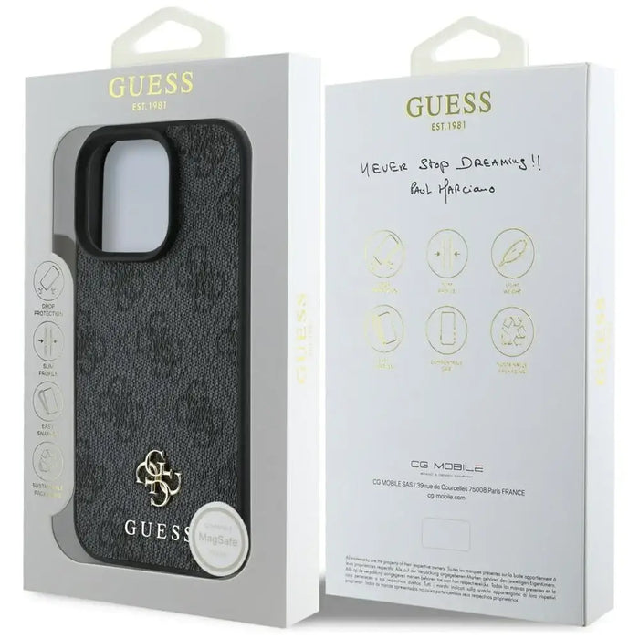 Guess HC PU 4G малък 4G и класически калъф за iPhone 16 Pro