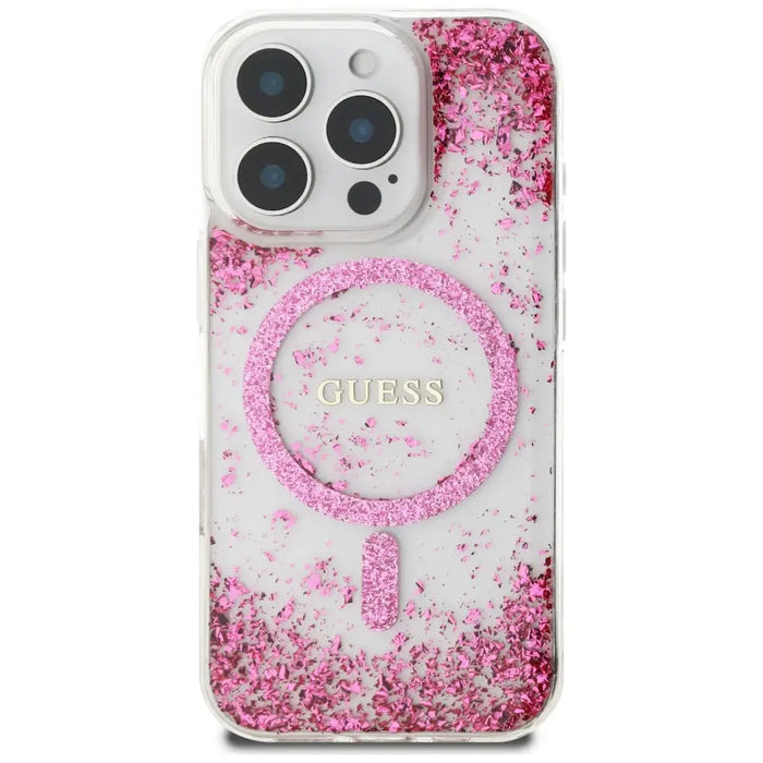 Guess HC Resin Bottom Glitter MagSafe Case за iPhone 16 Pro