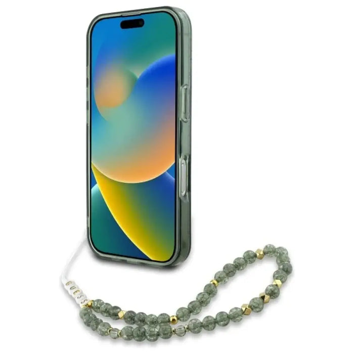 Guess IML Flowers Allover Electro With Pearl Strap MagSafe