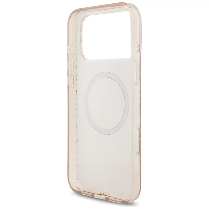 Guess IML Flowers Electro Pearl Strap MagSafe Case