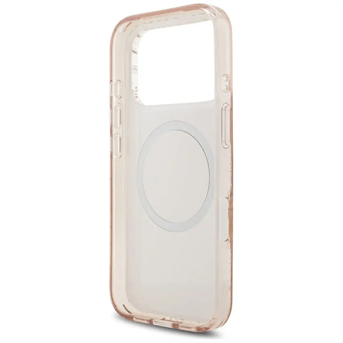 Guess IML Flowers Electro Pearl Strap MagSafe Case