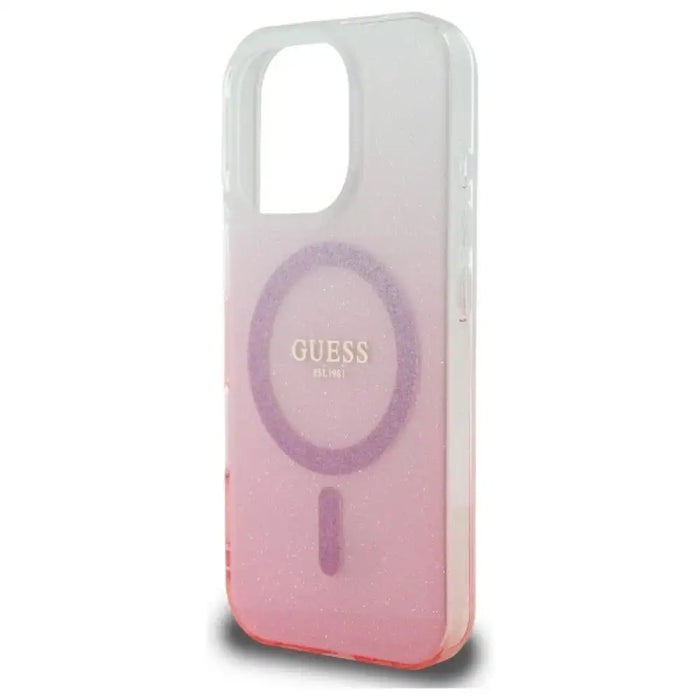 Guess IML Glitter Gradient MagSafe калъф за iPhone 16 Pro