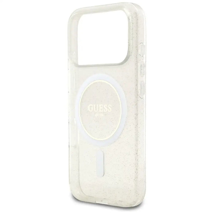 Guess IML Glitter Pearl Strap MagSafe Case за iPhone 17 Pro