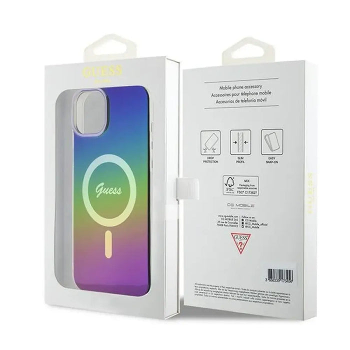 Guess IML Iridescent MagSafe калъф за iPhone 15 Plus / 14