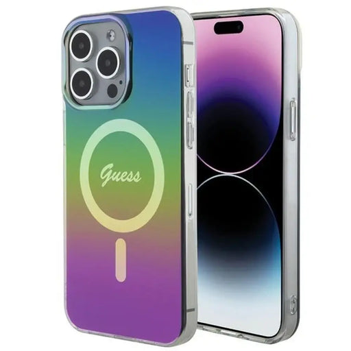 Guess IML Iridescent MagSafe калъф за iPhone 15 Pro Max