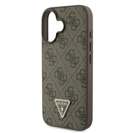Guess Кожен калъф 4G Triangle Strass MagSafe iPhone 16