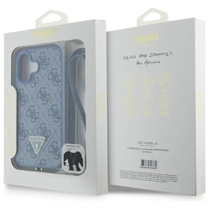 Guess кожен калъф с метално лого Strass Crossbody за iPhone