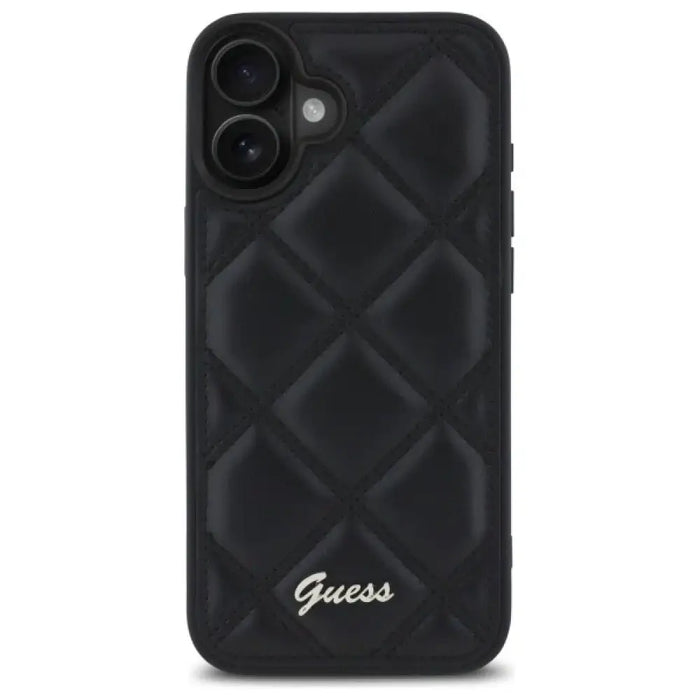 Guess New 4G Triangle case за iPhone 16 - черен