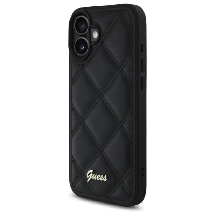 Guess New 4G Triangle case за iPhone 16 - черен