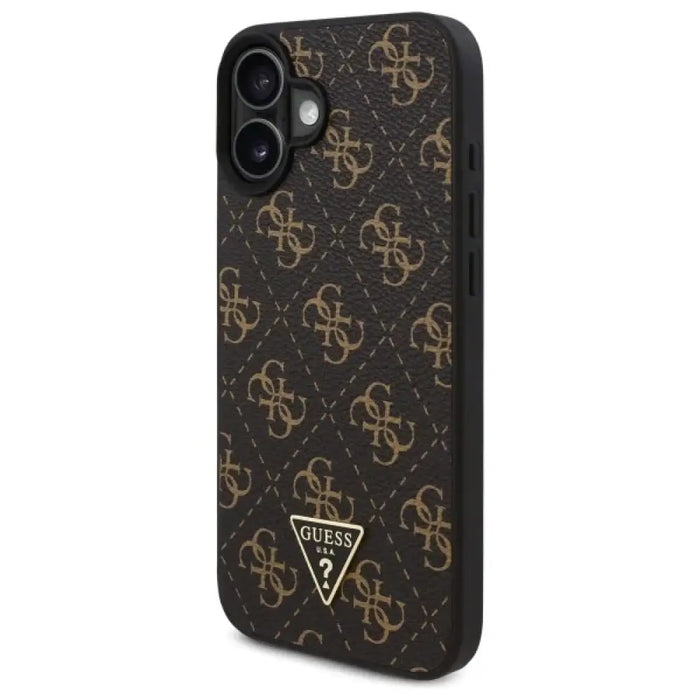 Guess New 4G Triangle Case за iPhone 16 Plus - черен