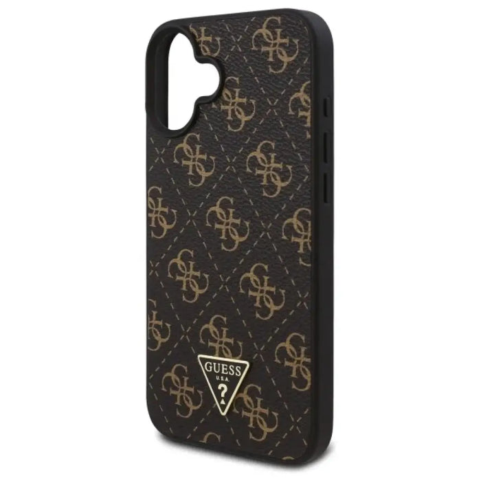 Guess New 4G Triangle Case за iPhone 16 Plus - черен