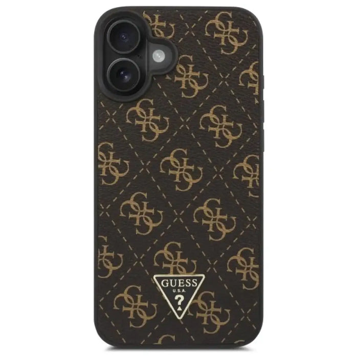 Guess New 4G Triangle Case за iPhone 16 Plus - черен
