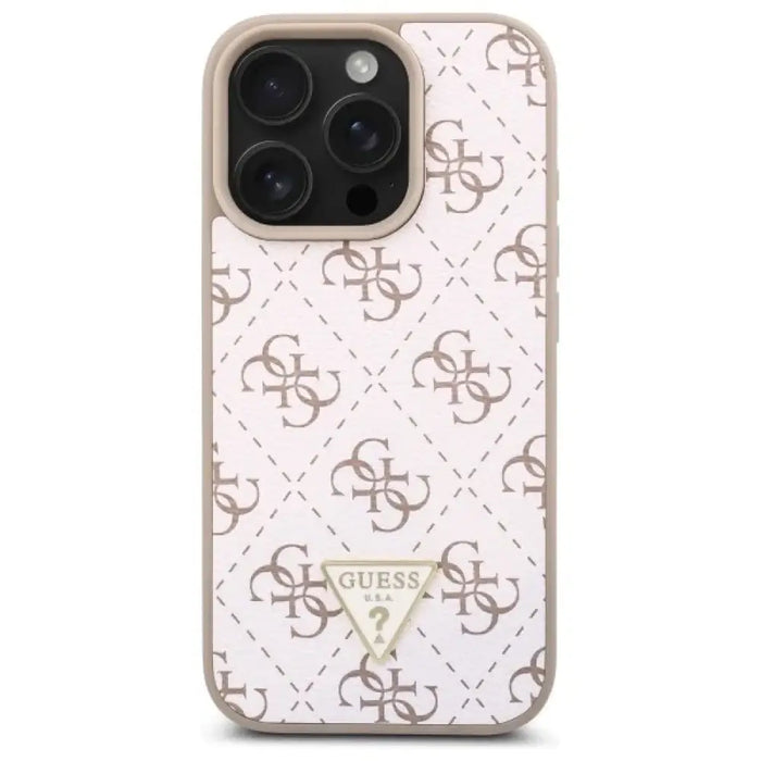 Guess New 4G Triangle Case за iPhone 16 Pro Max - бял