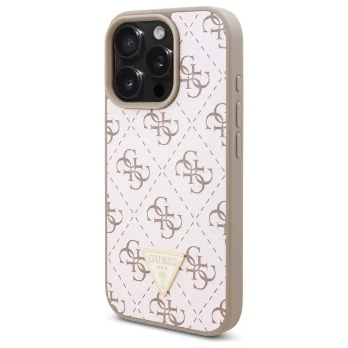 Guess New 4G Triangle Case за iPhone 16 Pro Max - бял