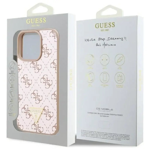 Guess New 4G Triangle Case за iPhone 16 Pro Max - бял