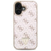Guess Нов 4G триъгълен калъф за iPhone 16 - бял
