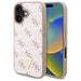 Guess Нов 4G триъгълен калъф за iPhone 16 - бял