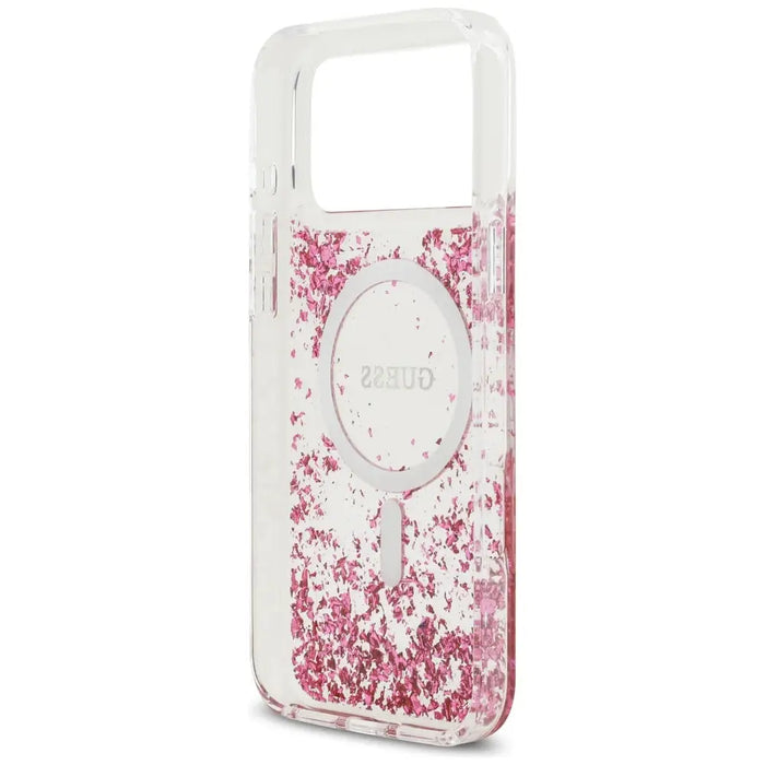 Guess Resin Bottom Glitter MagSafe Case за iPhone 17 Pro